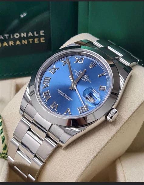 rolex azzuro blue dial|rolex datejust 41 reference 126300.